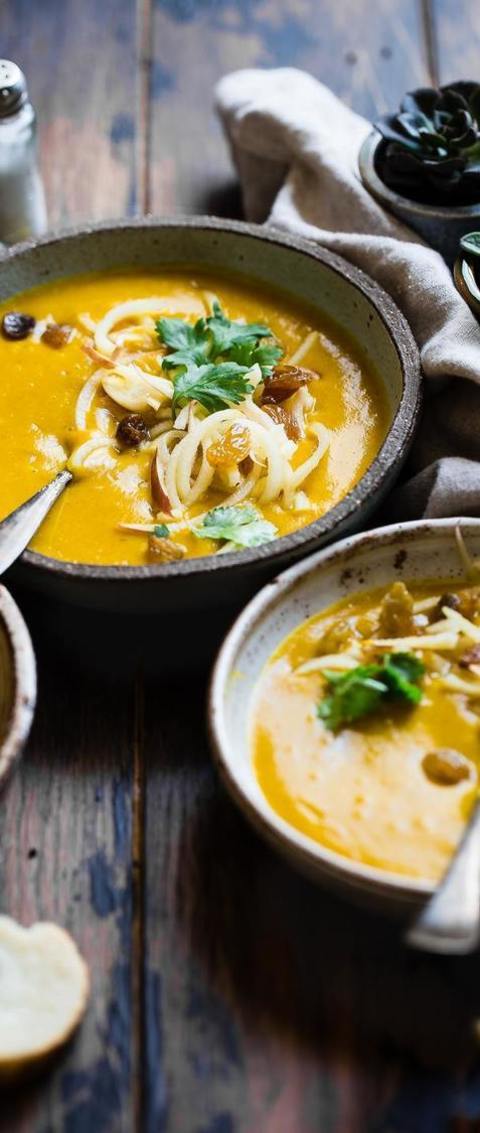 Paleo Curry Soup With Zucchini Noodles Recipe