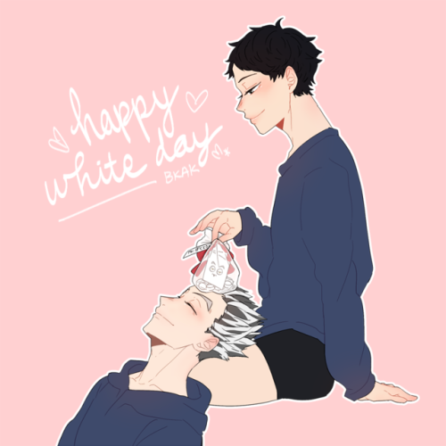 HAPPY WHITE DAY FROM BOKUAKA!!!a quick drawing because i am swAMPED with work and also homework hhhh