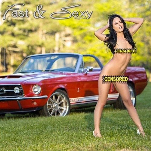 @barbarella_desiree with a #1967 #shelbygt500 #musclecars #mustang #gt500 #fastandsexy #playboymodel