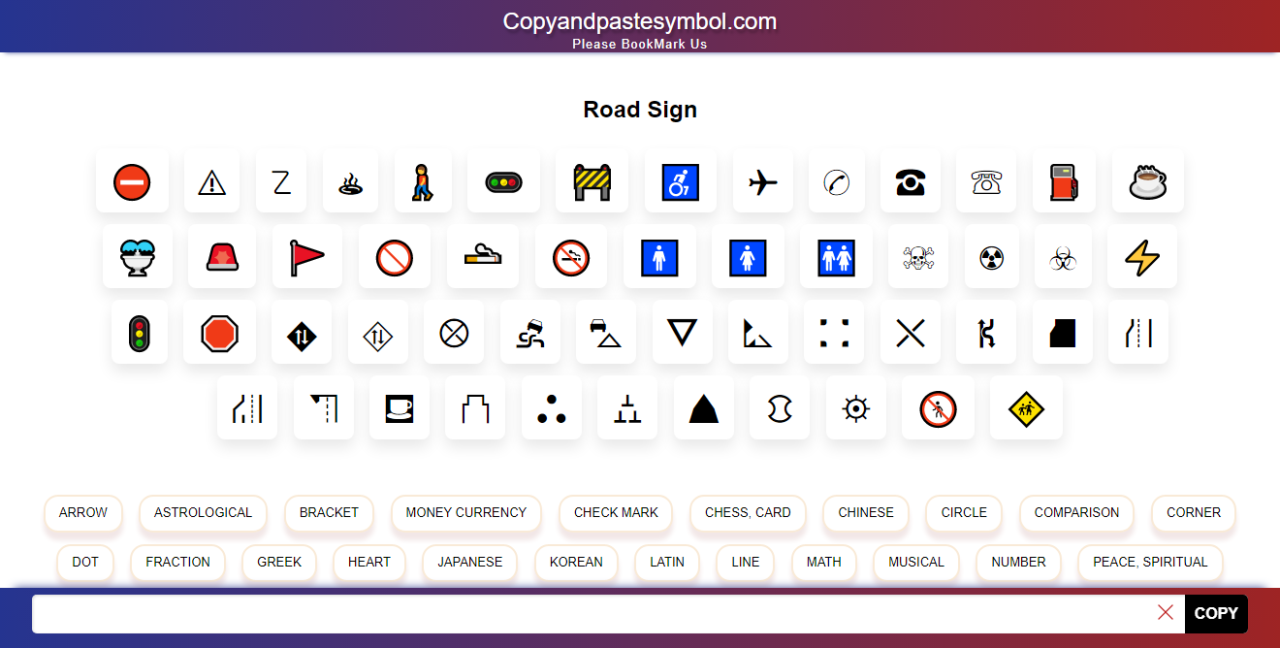 Symbols Copy And — Road Sign & Copy and