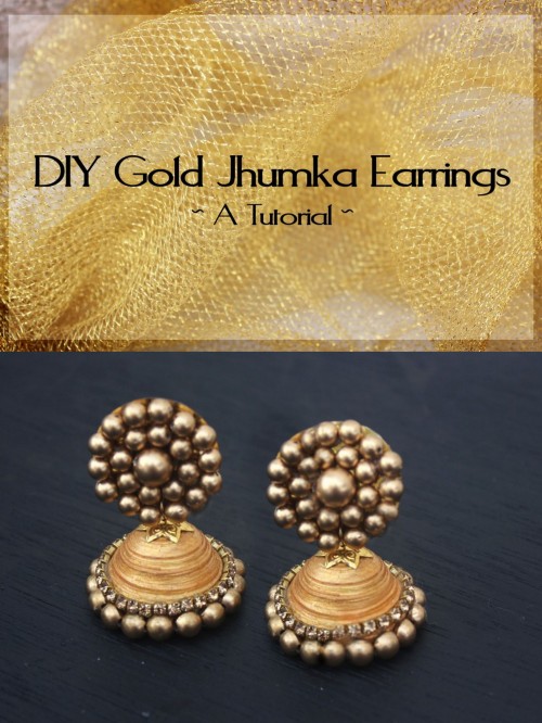 DIY Jhumka Earrings Tutorial by Jewels of Sayuri for Craft Paper Sccissors.Make these traditional In