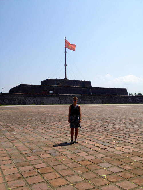 Enjoyed a relaxing afternoon in Imperial City/Citadel in Hue, Vietnam with a new friend from Austral