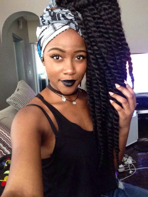 yung-caged-and-restless: I heard it was African head wrap day? @blackandbrownlove