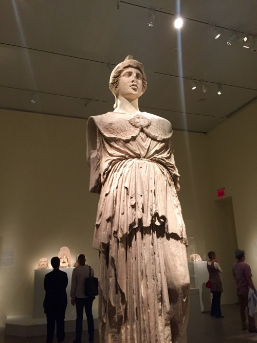 ancient-mystery:Statue of Athena at the Pergamon exhibit at the Met