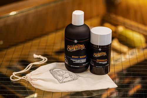 Don’t forget to pick up our Body Regimen that includes a body wash, deodorant, and a Suavecito