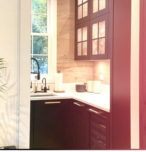 Contemporary Kitchen Chicago Example Of A Mid-sized Trendy U-shaped Light Wood Floor And Beige Floor