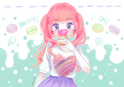 ayameshiroi:  Hurry up girl! Those pastries