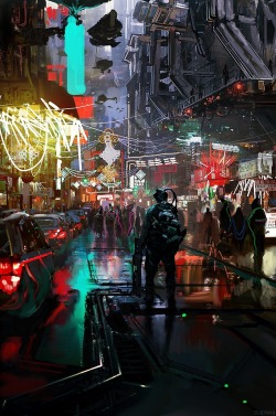 cyberpunker-hologram:  Market Lane Samuel Silverman // Artist 