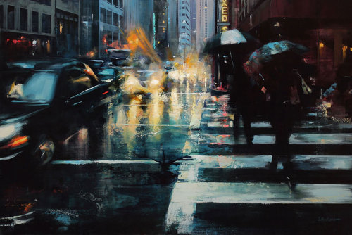 artsnskills:Fractured Light On Urban Landscapes Paintings by Lindsey KustuschUnder the brush of San 