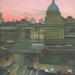 huariqueje:Moon over Williamsburg    -  Doug Safranek,  1992.American, b. 1956-Eeg tempera on panel , 7 x 5 in.    17.8 x 12.7 cm.