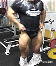 needsize:  Russian bull strips down for a quad show. Woof!Alexander Schukin  The tights come off finally and he’s even more impressive than I had thought!