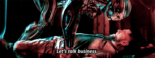fannishcodex:  ultrron:  “…then I know you don’t do business and I know you’re