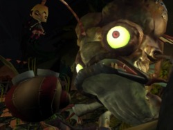 videogame-aquatic-life:  Linda, the Hideous Hulking Lungfish of Lake Oblongata. What a magical lady! Psychonauts (2005) 