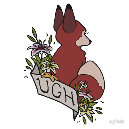 cynthiathemooncat:eglads:can’t stop drawing rude foxesstickers and shirts on [redbubble]So mean but 