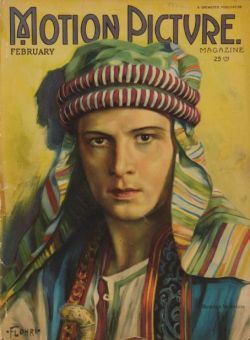 Rudolph Valentino covers MOTION PICTURE Magazine