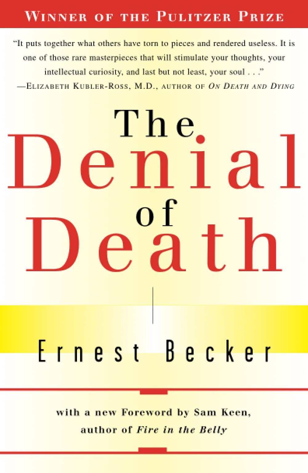 Ernest Becker, The Denial of Death
Can’t decide if this was the best book to have read this week or the absolute worst book to have read this week.
Elisa Gabbert summed it up quite nicely in her 2021 year-end roundup:
“17. The Denial of Death by...