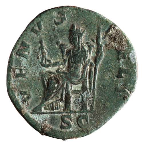 ancientart:Roman coins found during excavations on the site of the former County Hospital, Dorcheste