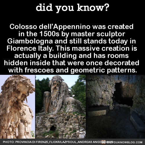did-you-kno:  Colosso dell'Appennino was created  in the 1500s by master sculptor