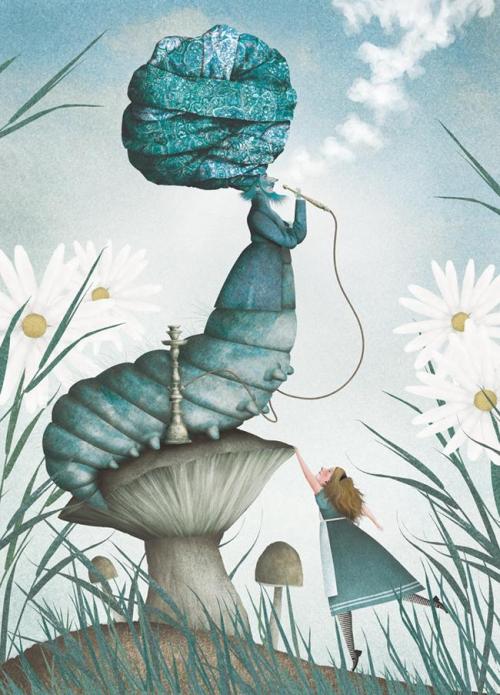 the-gardens-of-lorien:Alice in Wonderland, illustrations by Iban BarrenetxeaMoody, whimsical, slight