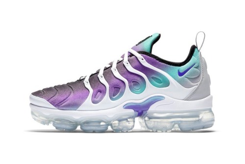 Nike VapormaxPlus in “Juicy Grape” Opting out of traditional colorways, this new model dons itself i