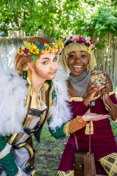 pristinely-ungifted:  qunaribaratiddies:  More pictures of my Sera cosplay for Scarborough Faire. My wig became a mess but god I really loved being Sera!  Sera: Me Anders: @lord-darth-tantrum Photographer: IG: BryonPhotography  My IG: ch3rryshortcake
