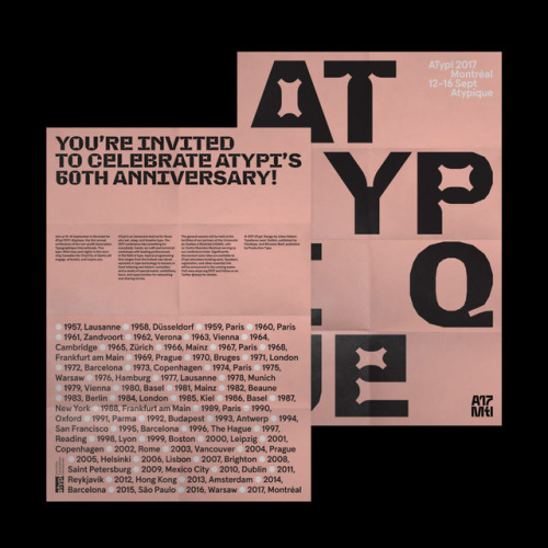 brandlife:New Logo and Identity for ATypI 2017 by Julien Hébert(via Brand New)