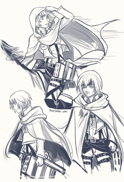 viria:  and then I got a little carried away with my Armin doodles…No seriously, the more I think about Armin, the more I love him. Considering I think about Armin quite a lot I am almost positive he’s actually my favourite.__.