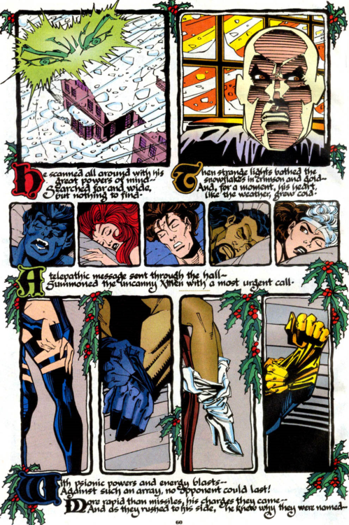 why-i-love-comics:Marvel Holiday Special - “The Night Before X-Mas” (1994)written by Karl Bollersart