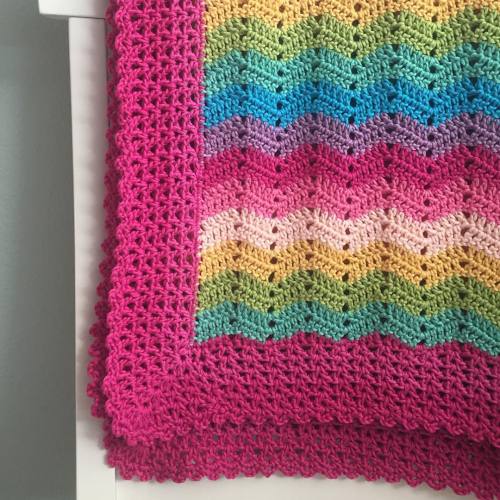 deboraholearypatterns:A basic light and lacy ripple pattern in beautiful bright colors. This one was