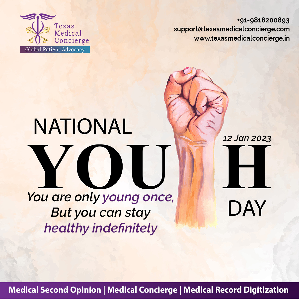 Texas Medical Concierge — This year, the National Youth Day 2023 theme