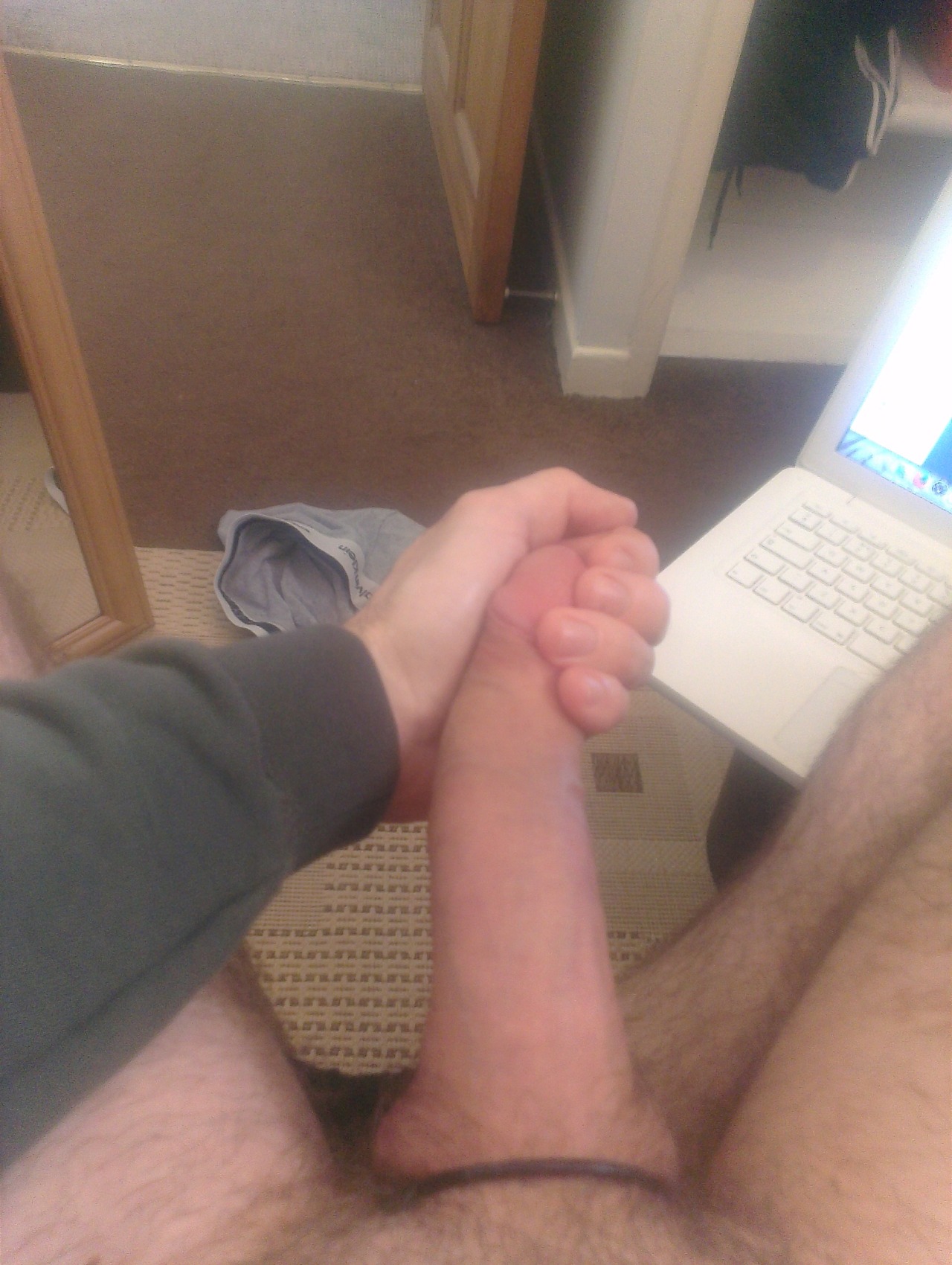 itsbigguy92:  Pov shot of my big long cock. This is the view i get when you sub boys