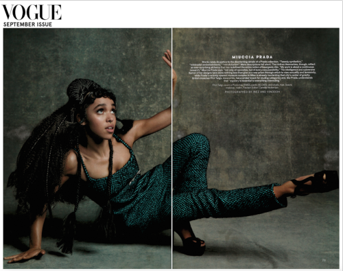 FKA twigs x Vogue, September 2015 issue