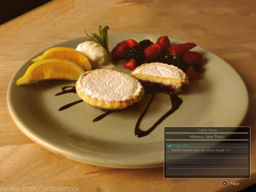 lunafreya-ncx-fleuret: antocovi: I made the Memory Lane Pastry from Final Fantasy XV!Recipe made by 