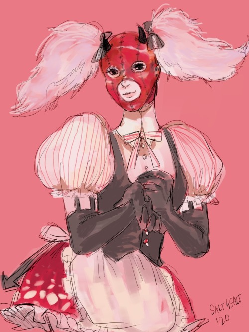 a little Kikurage gijinka design to feel better today ‍