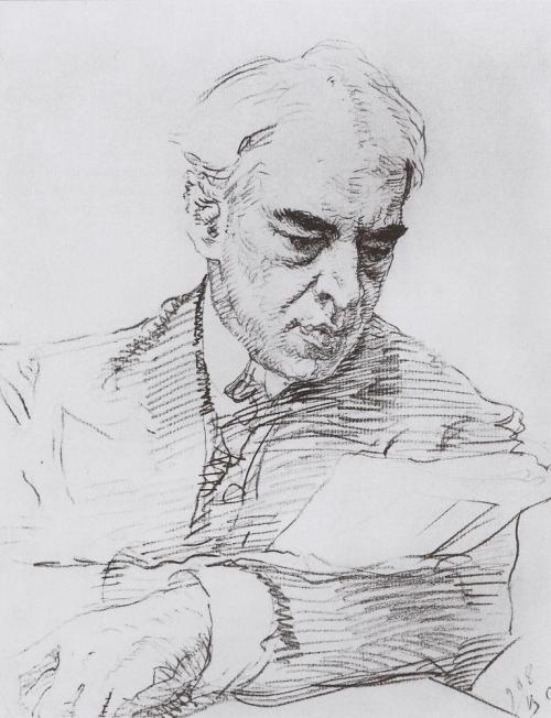 artist-serov:Portrait of Konstantin Stanislavski, 1908, Valentin Serov