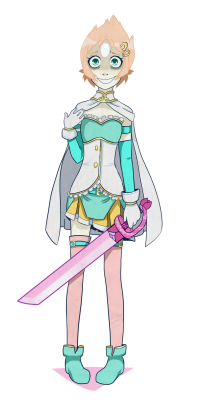 problemdoppelganger:    Let me fight for you, Rose! Don’t worry, it doesn’t hurt me!Ahh, I’ve been watching Madoka Magica again recently. I wanted to draw Pearl in Sayaka’s outfit [They’re both self-sacrificing and have the whole knight thing