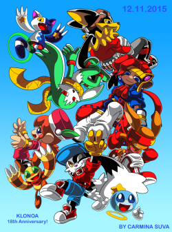 bycarminasuva:  Klonoa 18th Happy congratulations on your birthday!Klonoa 18th Happy Birthday friendship art Illustrator excitement. Klonoa 18th Anniversary!   Memories.