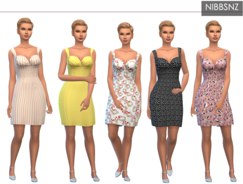 nibbsnz: Deetron’s Patterned Curvy Cupids Recolours (15) of @deetron-sims Curvy Cupid Dress (t