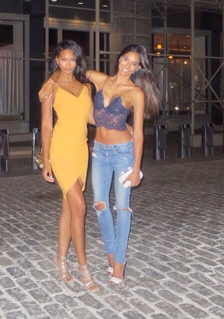 naimabarcelona:  Chanel Iman &amp; Heidy De La Rosa  Via IG @chaneliman