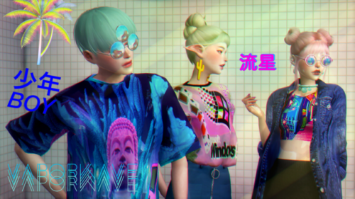 jin-ti: VAPORWAVE SHIRTS - R E C O L O R YYYou need: M A L E - mesh F E M A L E - mesh.1 mesh.2 -DOW