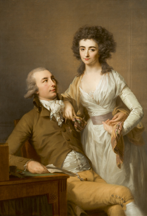 vinceaddams: history-of-fashion:1791 Johann Friedrich August Tischbein - Jacob Hendrik Boode and Cat