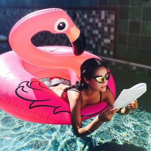 shaymsource:  shaym: Never not working… even when I’m floating in a flamingo. 😜 #TGIF