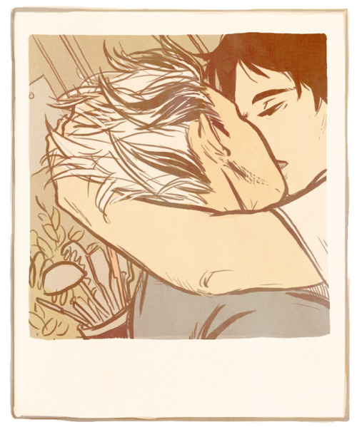 i-like-to-look-at-your-back:  Guess who ships BokuAka from here to the end of the world. Few days ago I read this Haikyuu!! coffeeshop AU fanfic - tea-stained polaroids by dalyeau and it was so sweet that I couldn’t help myself. It made my day bright