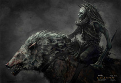 conceptartlibrary:  The Hobbit- Orc Warg Riders(summary taken from http://lotr.wikia.com/)Warg riders first appeared during the Battle of the Five Armies, where they killed many Men and Dwarves before being defeated on the slopes of the Lonely Mountain.