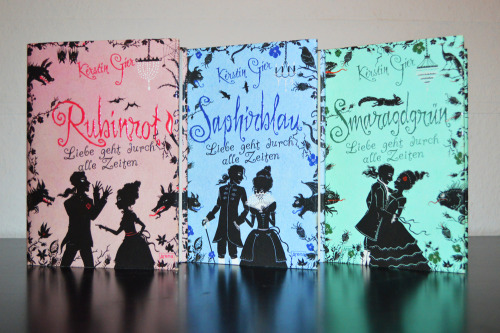 bookreadsblog: My beautiful german copies of the Precious Stone Trilogy (Ruby Red Trilogy) by K