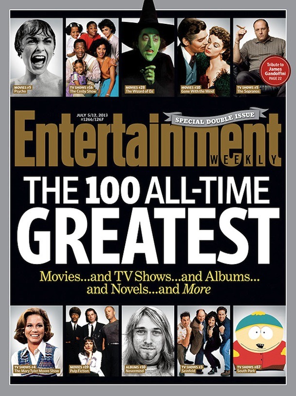 ewaddict:
“ Entertainment Weekly published the 100 All-Time Greatest. Being the entertainment addict that I am, I decided what would be more fun than to work my way through each list and watch, listen to, and read until all have been completed. This...