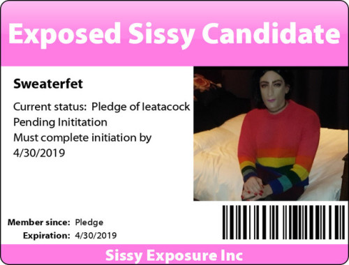 sissyexposure101:@sweaterfet is a pledge to the Ieatcock sorority.  She needs a big sister to help h