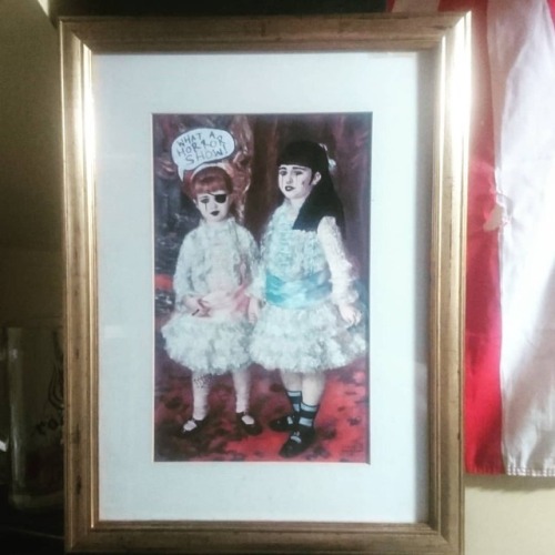 Two sisters who like the dark - 2018  (enhanced painting) available for sale.  Thought I&rsquo;d