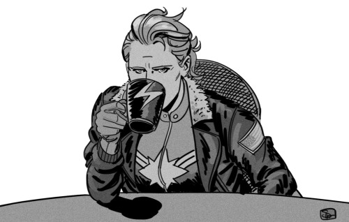 docshaner:Comic Book Characters named Carol drinking coffee.