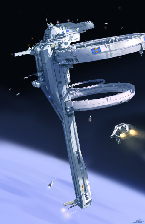 ArtStation - Halo 5 space station, by sparth .More concept art here.